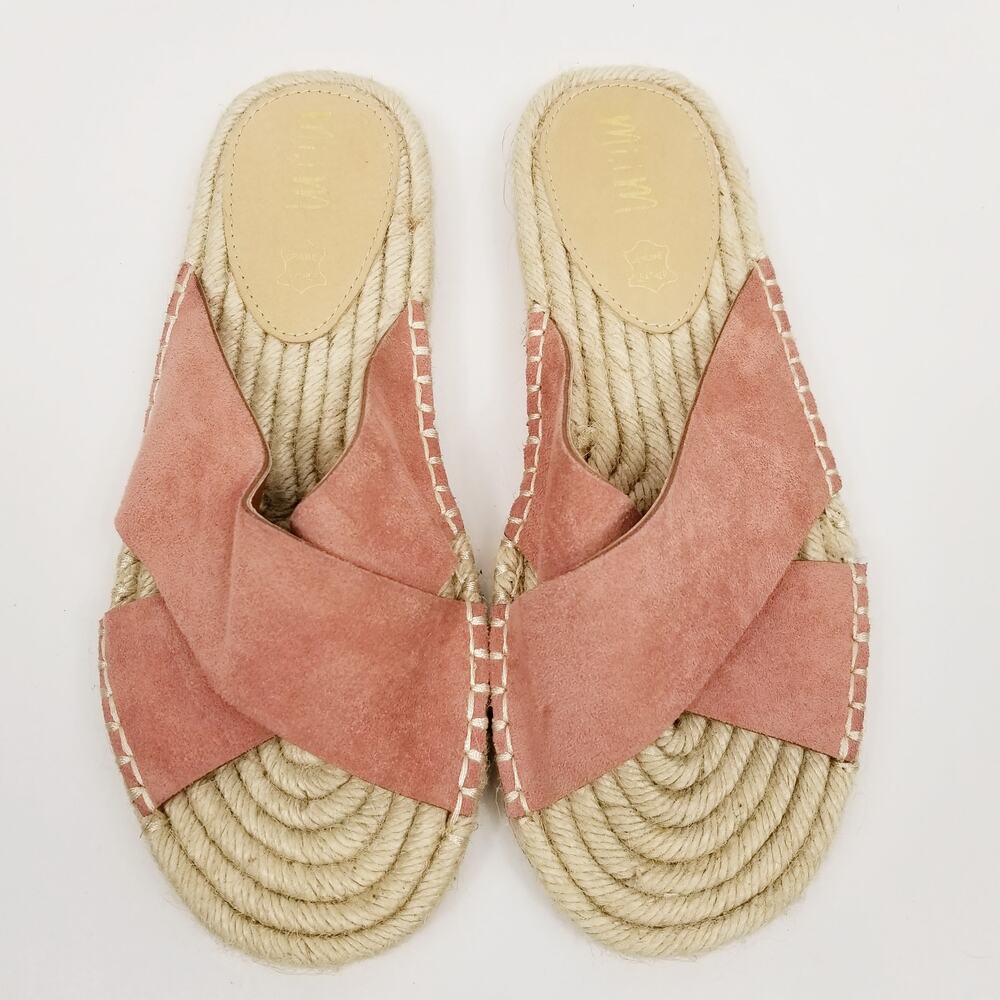 Mi.iM NWOB Ella Rose Pink CrissCross Espadrille Slides Sandals Size 9 - Picture 2 of 7